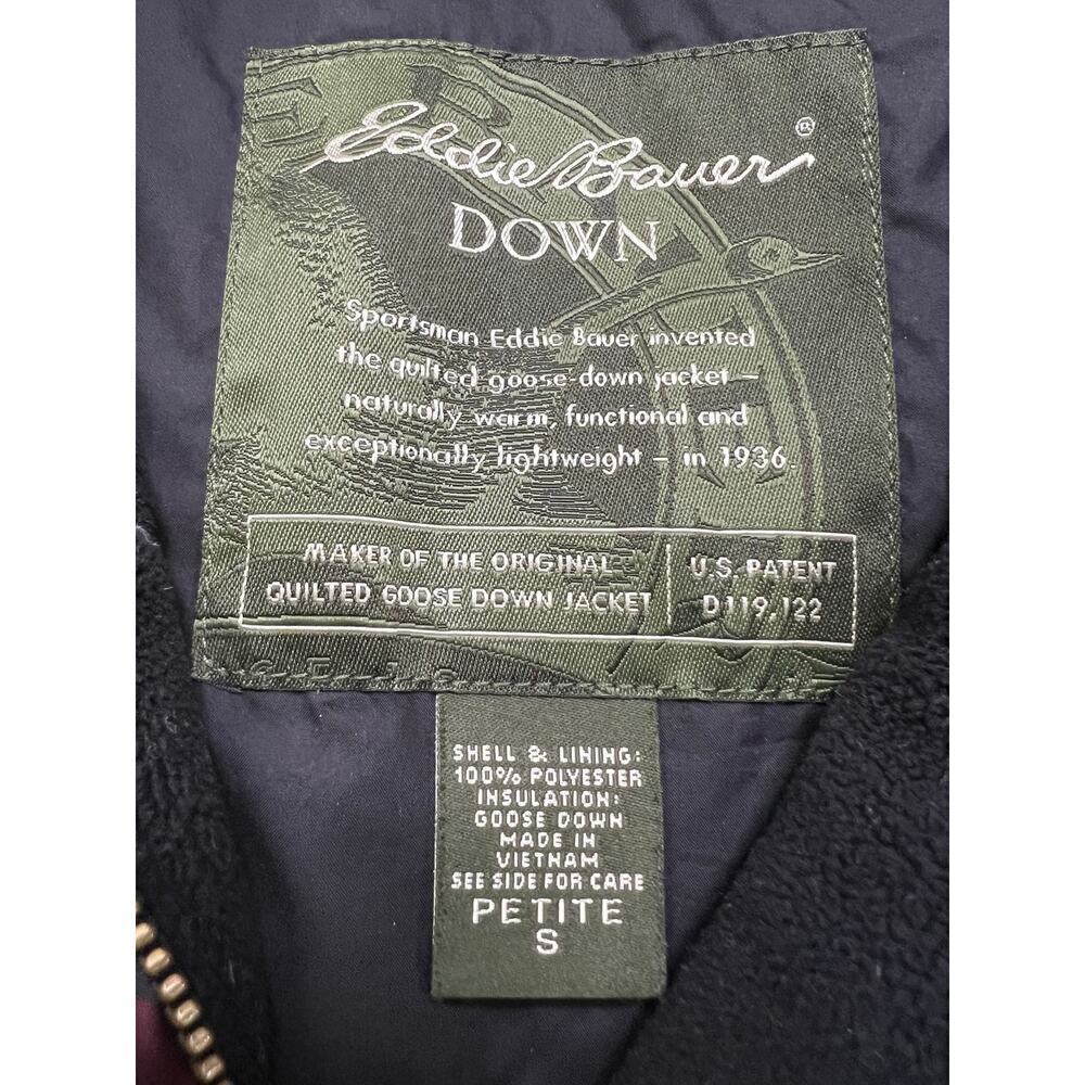 Eddie‎ Bauer Women’s Plaid Goose Down Filled Vest - size S Petite - Picture 3 of 5